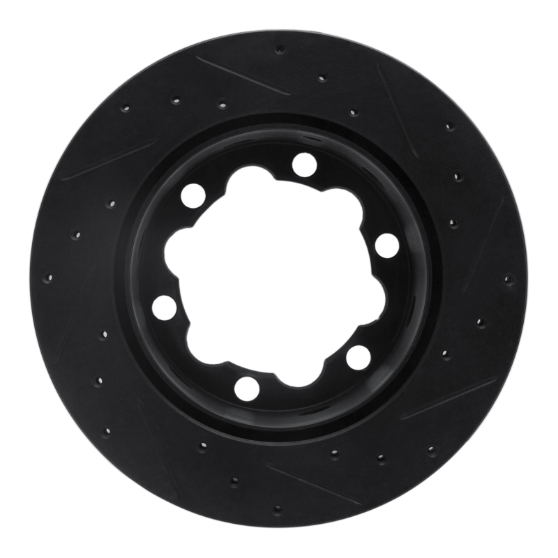 Dodge Sprinter 3500 Brake Rotor (1) - Rear Left - R1 Concepts - Drilled & Slotted - Black - `02-`06